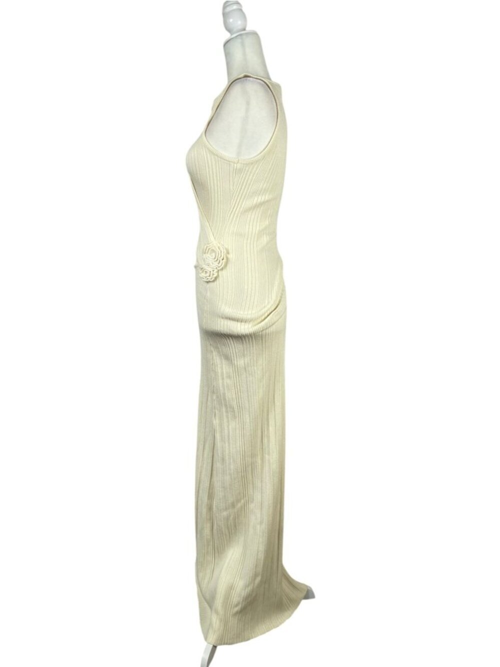 Lovers and Friends Ceres Maxi Dress Cream SZ XS Luxury Formal Prom Knit dress - Picture 8 of 13